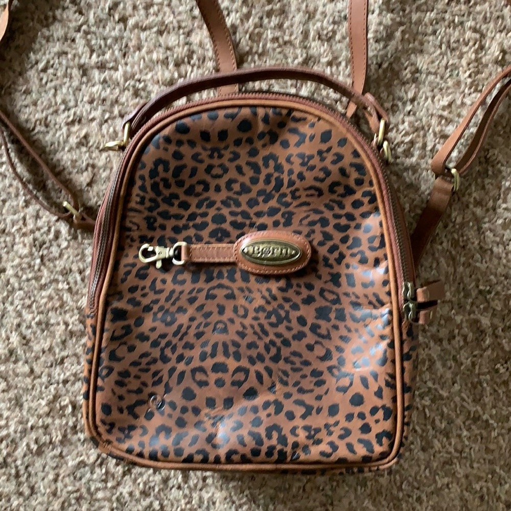 Animal print back pack/purse